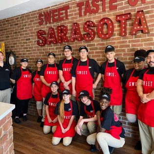 Large group of employees